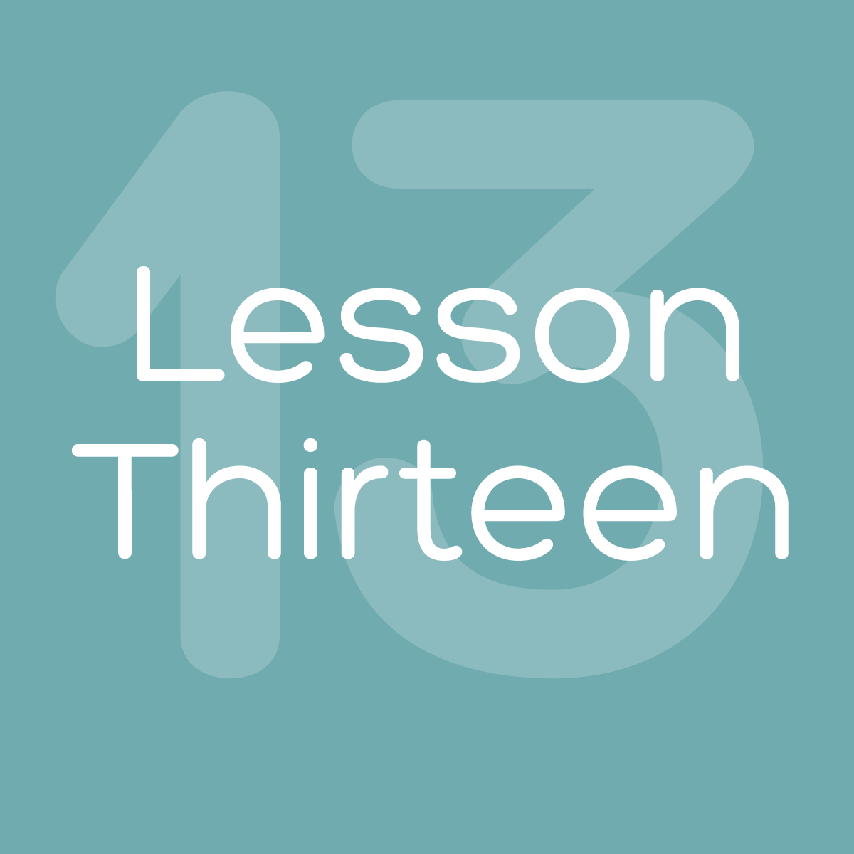 Lesson 13